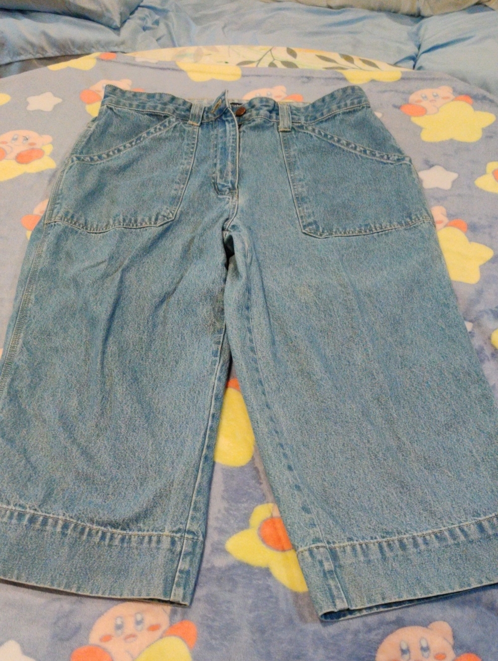 bill blass Light Blue Wide-Leg Denim Jeans